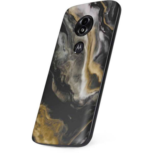 Gold Blush Marble Ink Moto E5 Play Skin